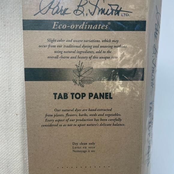 PARK B. SMITH NWT Eco Twill Chambray Tab Top Curtain Panel 40 inches x 84 inches - Picture 6 of 8